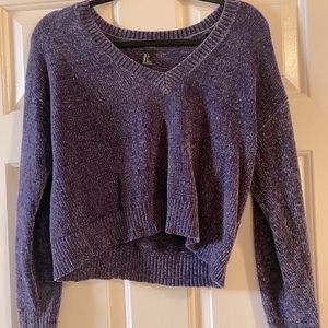 Purple crop sweater